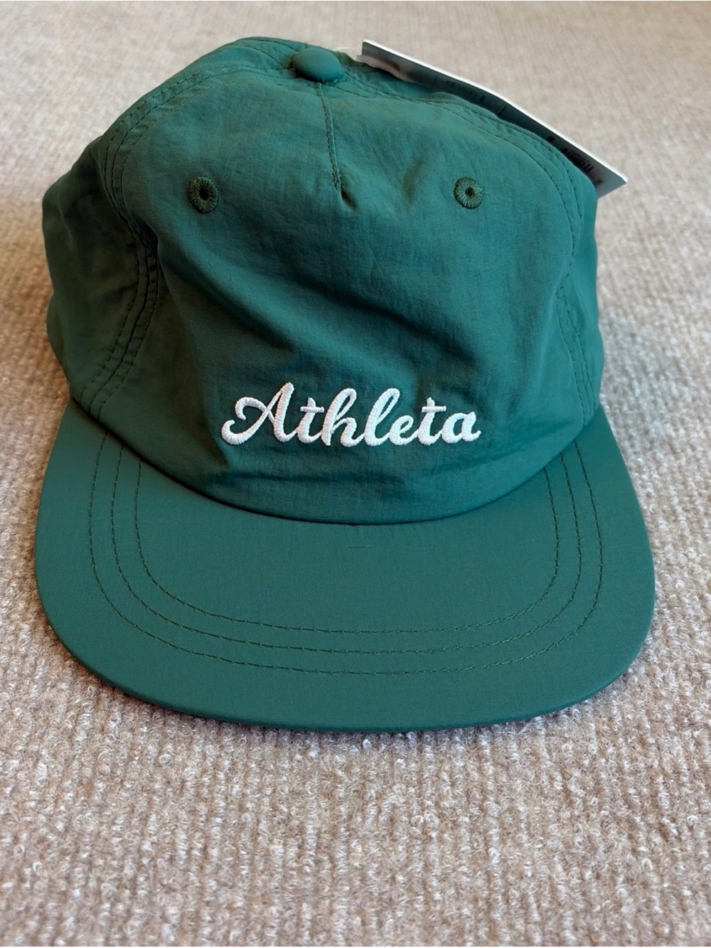 NEW Athleta Women’s Retro Nylon Cap Green One Size NWT